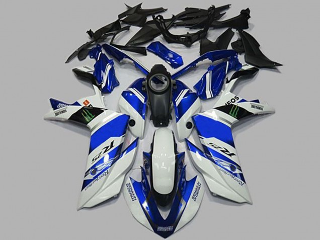 Weiß & Blau 15-18 Yamaha R3 Verkleidung Weiß & Blau 15-18 Yamaha R3 Verkleidung