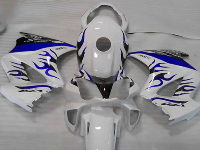 Weiß Blau Flamme 02-12 Honda VFR800 Verkleidung Weiß Blau Flamme 02-12 Honda VFR800 Verkleidung