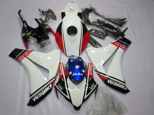 Weiß Carrera 08-11 Honda CBR1000RR Verkleidung Weiß Carrera 08-11 Honda CBR1000RR Verkleidung