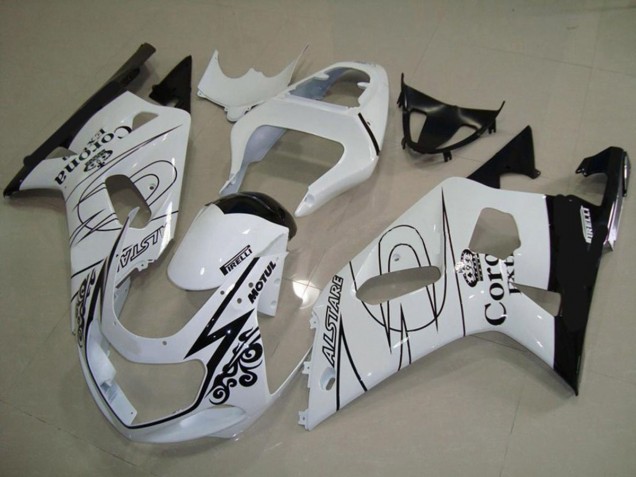 Weiß Corona 01-03 Suzuki GSXR 600-750 Verkleidung Weiß Corona 01-03 Suzuki GSXR 600-750 Verkleidung
