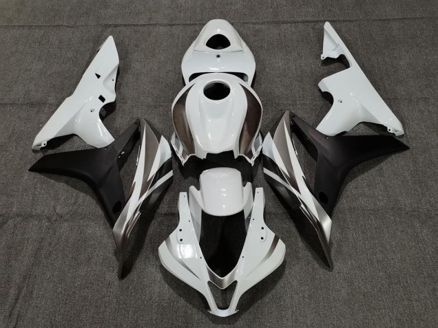 Weiß Graphit & Schwarz 07-08 Honda CBR600RR Verkleidung Weiß Graphit & Schwarz 07-08 Honda CBR600RR Verkleidung