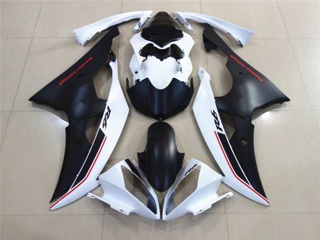 Weiß Mit Schwarz Custom OEM Stil 08-16 Yamaha R6 Verkleidung Weiß Mit Schwarz Custom OEM Stil 08-16 Yamaha R6 Verkleidung