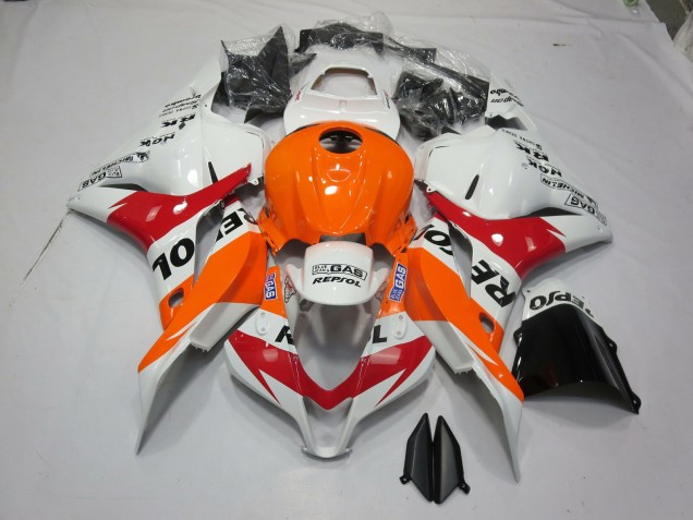 Weiß Orange Repsol 09-12 Honda CBR600RR Verkleidung Weiß Orange Repsol 09-12 Honda CBR600RR Verkleidung