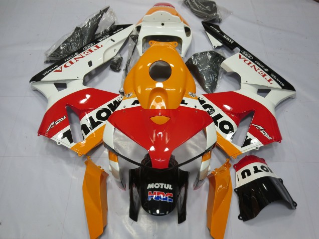 Weiß Repsol 05-06 Honda CBR600RR Verkleidung Weiß Repsol 05-06 Honda CBR600RR Verkleidung