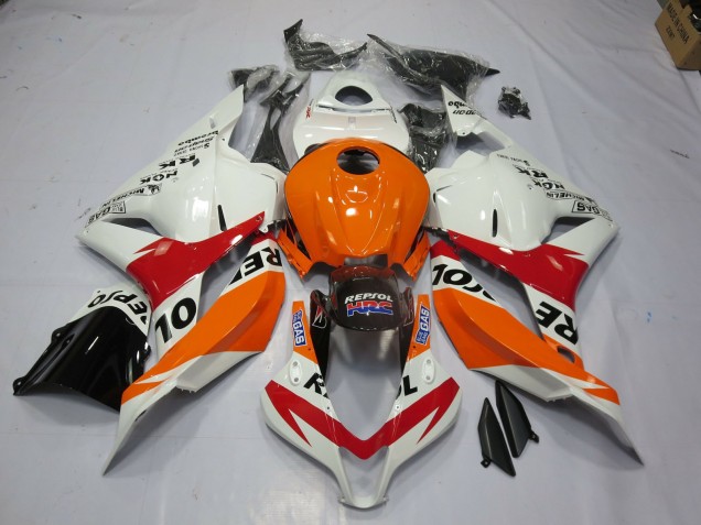 Weiß Repsol 09-12 Honda CBR600RR Verkleidung Weiß Repsol 09-12 Honda CBR600RR Verkleidung