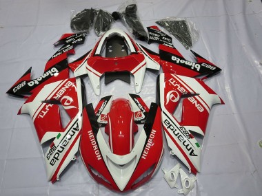 Weiß Rot 06-07 Kawasaki ZX10R Verkleidung