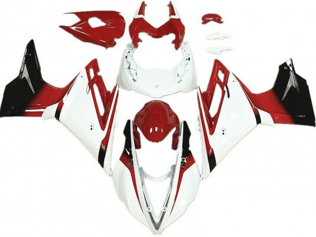 Weiß & Rot 13-16 Triumph Daytona 675 Verkleidung Weiß & Rot 13-16 Triumph Daytona 675 Verkleidung