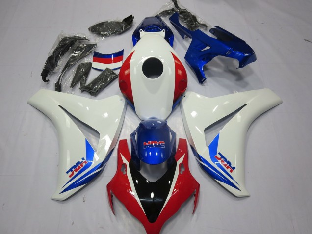 Weiß Rot & Blau 08-11 Honda CBR1000RR Verkleidung Weiß Rot & Blau 08-11 Honda CBR1000RR Verkleidung