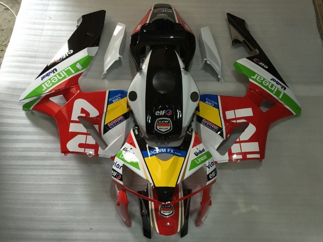 Weiß Rot Givi 05-06 Honda CBR600RR Verkleidung Weiß Rot Givi 05-06 Honda CBR600RR Verkleidung