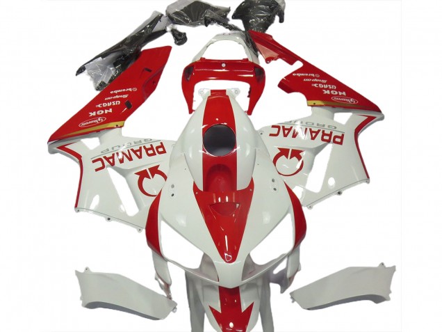 Weiß & Rot Individuell 05-06 Honda CBR600RR Verkleidung Weiß & Rot Individuell 05-06 Honda CBR600RR Verkleidung