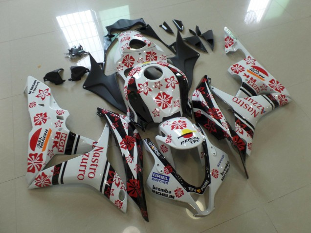 Weiß & Rot Nastro Azzurro 07-08 Honda CBR600RR Verkleidung Weiß & Rot Nastro Azzurro 07-08 Honda CBR600RR Verkleidung
