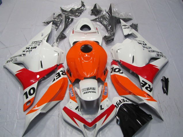 Weiß & Rot Repsol 09-12 Honda CBR600RR Verkleidung Weiß & Rot Repsol 09-12 Honda CBR600RR Verkleidung