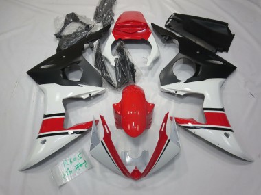 Weiß Rot & Schwarz 05 Yamaha R6 Verkleidung