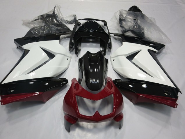 Weiß Rot & Schwarz 08-12 Kawasaki Ninja 250 Verkleidung