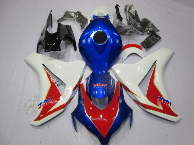 Weiß Rot & Tiefes Blau 08-11 Honda CBR1000RR Verkleidung Weiß Rot & Tiefes Blau 08-11 Honda CBR1000RR Verkleidung