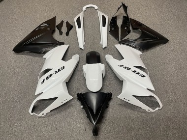 Weiß Schwarz Logo 09-11 Kawasaki Ninja 650R Verkleidung