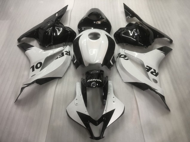 Weiß / Schwarz Repsol Einfarbig 09-12 Honda CBR600RR Verkleidung Weiß / Schwarz Repsol Einfarbig 09-12 Honda CBR600RR Verkleidung