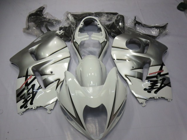 Weiß & Silber 97-07 Suzuki GSXR 1300 Verkleidung Weiß & Silber 97-07 Suzuki GSXR 1300 Verkleidung