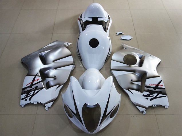 Weiß & Silber Glänzend 97-07 Suzuki GSXR 1300 Verkleidung Weiß & Silber Glänzend 97-07 Suzuki GSXR 1300 Verkleidung