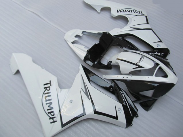Weiß Silber & Schwarz 06-08 Triumph Daytona 675 Verkleidung Weiß Silber & Schwarz 06-08 Triumph Daytona 675 Verkleidung