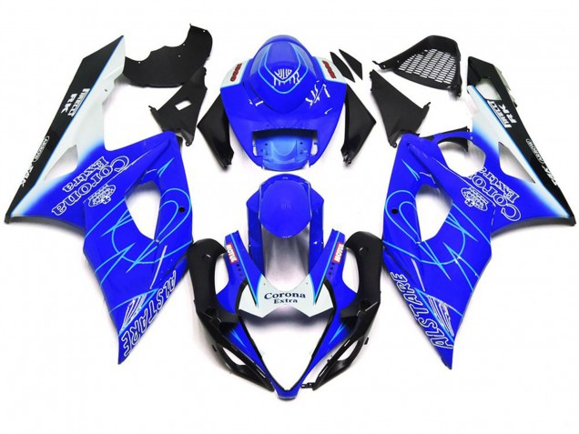 Blau & Weiß Corona Stil 05-06 Suzuki GSXR 1000 Verkleidung Blau & Weiß Corona Stil 05-06 Suzuki GSXR 1000 Verkleidung