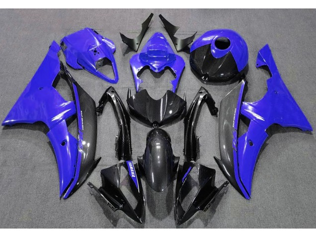 Blau Glänzend & Kohlefaser 08-16 Yamaha R6 Verkleidung Blau Glänzend & Kohlefaser 08-16 Yamaha R6 Verkleidung