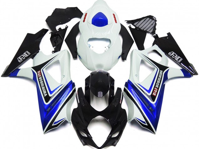 Blau Glänzend Mit Weiß & Schwarz OEM-Stil 07-08 Suzuki GSXR 1000 Verkleidung Blau Glänzend Mit Weiß & Schwarz OEM-Stil 07-08 Suzuki GSXR 1000 Verkleidung