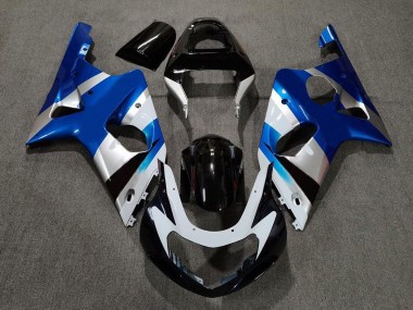 Blau Glänzend & Silber OEM 00-02 Suzuki GSXR 1000 Verkleidung
