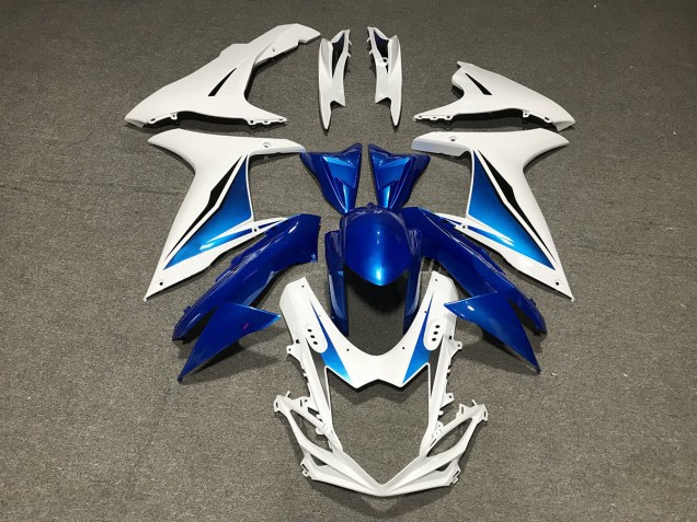 Blauweiß Kundenspezifisch 11-24 Suzuki GSXR 600-750 Verkleidung Blauweiß Kundenspezifisch 11-24 Suzuki GSXR 600-750 Verkleidung