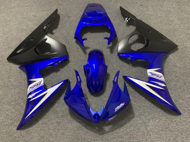 Blauweiß & Matt Schwarz 03-04 Yamaha R6 Verkleidung Blauweiß & Matt Schwarz 03-04 Yamaha R6 Verkleidung