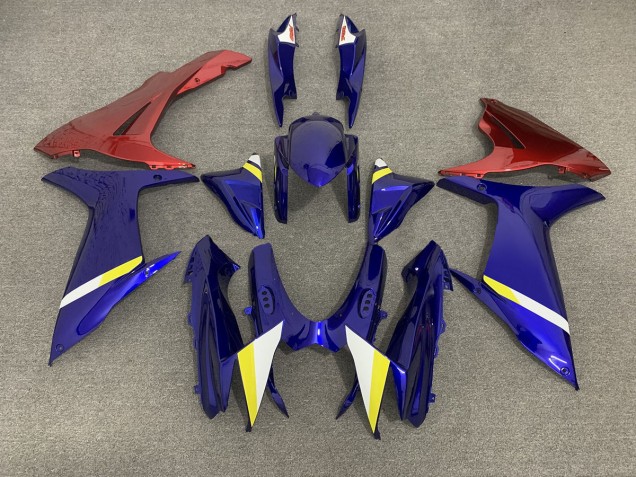 Blau Mit Roten Unterteilen 11-24 Suzuki GSXR 600-750 Verkleidung Blau Mit Roten Unterteilen 11-24 Suzuki GSXR 600-750 Verkleidung