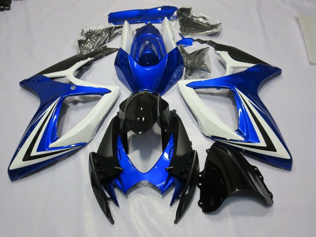 Blau Schwarz & Weiß 06-07 Suzuki GSXR 600-750 Verkleidung Blau Schwarz & Weiß 06-07 Suzuki GSXR 600-750 Verkleidung