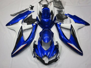 Blau Schwarz & Weiß 08-10 Suzuki GSXR 600-750 Verkleidung