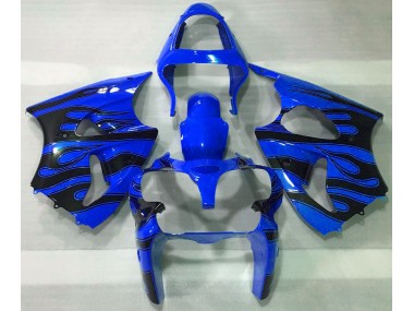 Blau & Schwarz Flamme 00-02 Kawasaki ZX6R Verkleidung