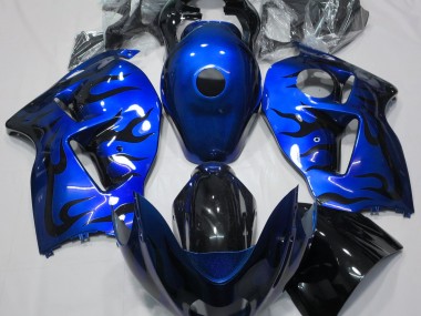 Blau & Schwarz Flamme 97-07 Suzuki GSXR 1300 Verkleidung