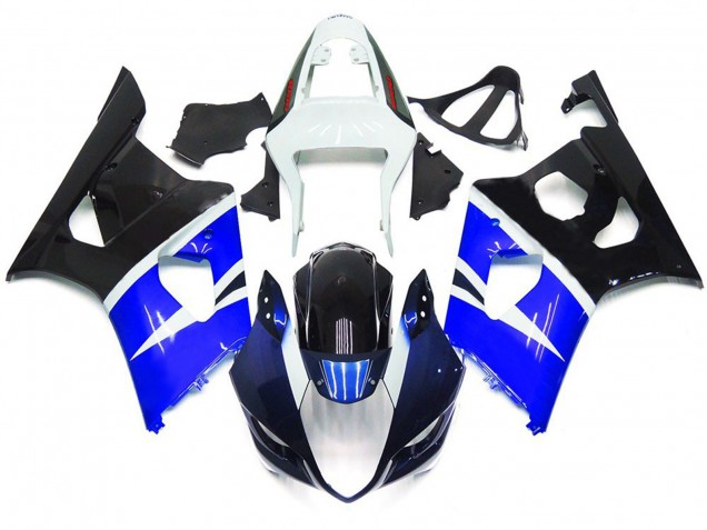 Blau & Schwarz Glänzend Custom Stil 03-04 Suzuki GSXR 1000 Verkleidung Blau & Schwarz Glänzend Custom Stil 03-04 Suzuki GSXR 1000 Verkleidung