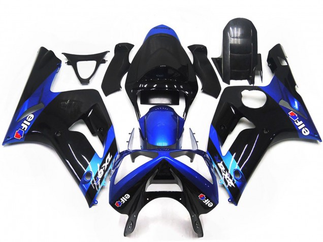 Blau & Schwarz Glänzend Elf 03-04 Kawasaki ZX6R Verkleidung Blau & Schwarz Glänzend Elf 03-04 Kawasaki ZX6R Verkleidung