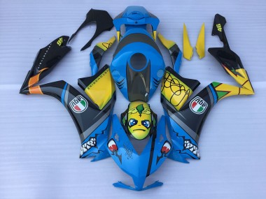 Blaue Haizähne 12-16 Honda CBR1000RR Verkleidung