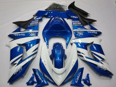 Blauweißer Ninja 06-07 Kawasaki ZX10R Verkleidung