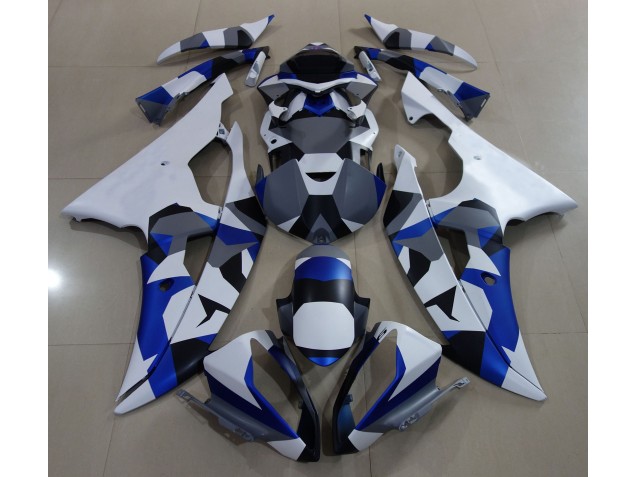 Blauer Schnee Camo 08-16 Yamaha R6 Verkleidung Blauer Schnee Camo 08-16 Yamaha R6 Verkleidung
