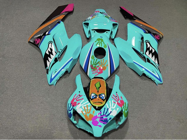 Blaugrüner Hai 04-05 Honda CBR1000RR Verkleidung Blaugrüner Hai 04-05 Honda CBR1000RR Verkleidung