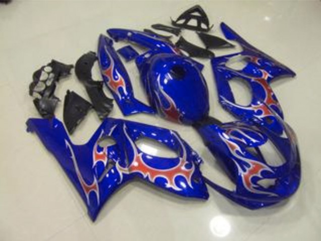 Blaurot & Silber Glänzend 98-07 Yamaha YZF600 Verkleidung Blaurot & Silber Glänzend 98-07 Yamaha YZF600 Verkleidung