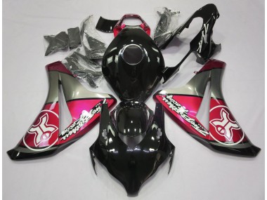 Candy Red Auf Schwarz Custom 08-11 Honda CBR1000RR Verkleidung