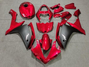 Candy-Rot & Schwarz 07-08 Yamaha R1 Verkleidung