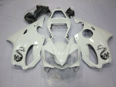 Dragon White 01-03 Honda CBR600 F4i Verkleidung