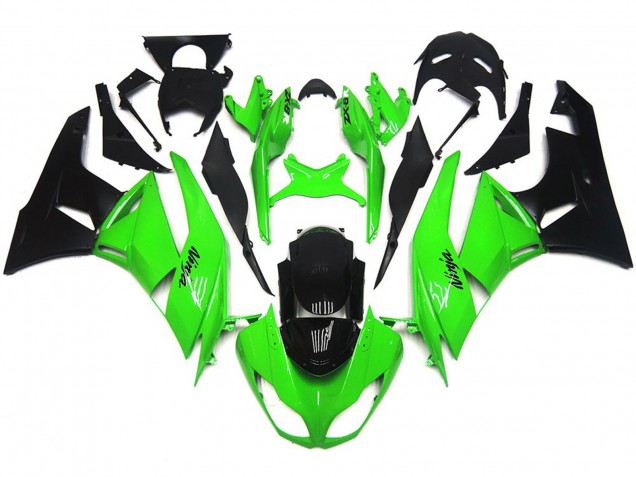 Dunkelglänzend Grün Scharf 09-12 Kawasaki ZX6R Verkleidung Dunkelglänzend Grün Scharf 09-12 Kawasaki ZX6R Verkleidung