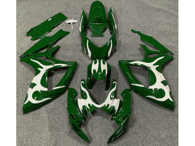 Dunkelgrün & Weiß 06-07 Suzuki GSXR 600-750 Verkleidung Dunkelgrün & Weiß 06-07 Suzuki GSXR 600-750 Verkleidung