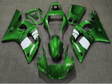 Dunkelgrün & Weiß 98-02 Yamaha R6 Verkleidung