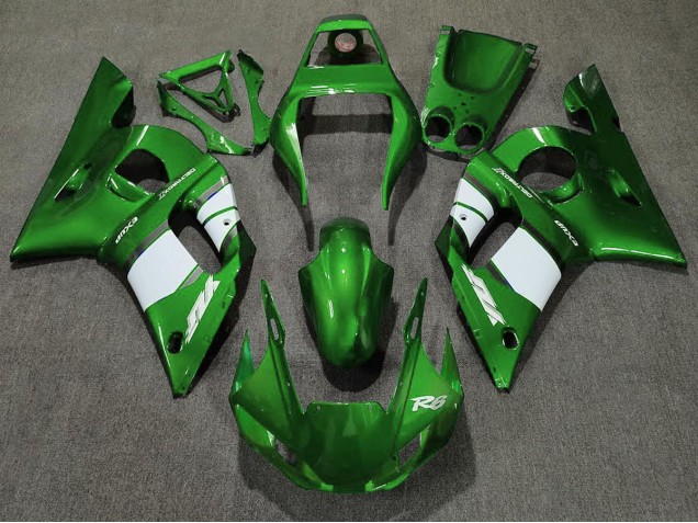 Dunkelgrün & Weiß 98-02 Yamaha R6 Verkleidung Dunkelgrün & Weiß 98-02 Yamaha R6 Verkleidung