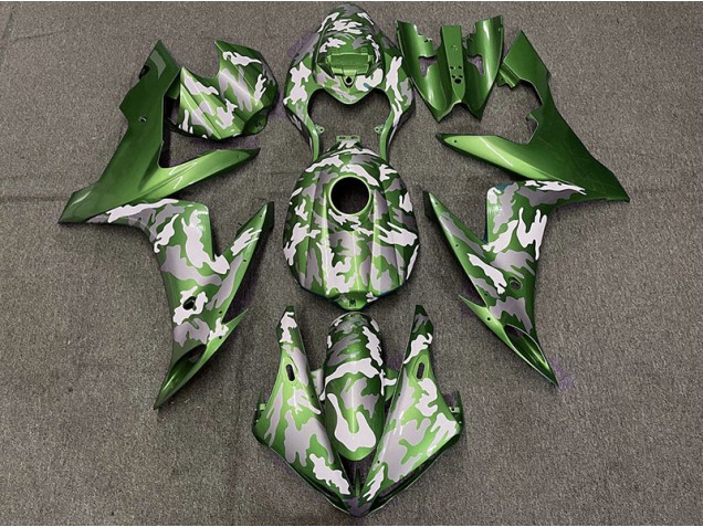 Dunkelgrün Tarnung 04-06 Yamaha R1 Verkleidung Dunkelgrün Tarnung 04-06 Yamaha R1 Verkleidung